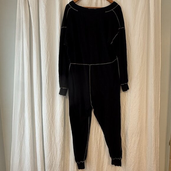 Natural Life Johnnie Black Harem Style Boho Jumpsuit XS Comfy Roomy - Picture 3 of 10